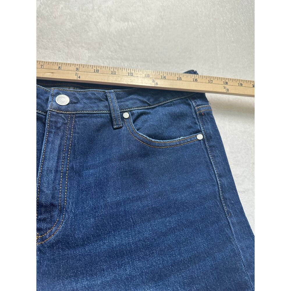 Quince Bella Stretch Relaxed Straight Jeans Size 32/14 Stormy Blue EUC - Picture 3 of 8